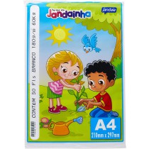 PAPEL JANDAINHA BRANCO 180G A4 50F