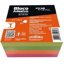 BLOCO ADESIVO CUBO 76X76 COM 400FOLHAS JOCAR