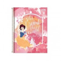 CADERNO UNIVERSITÁRIO CD 1X1 80F PRINCESS LIGHT