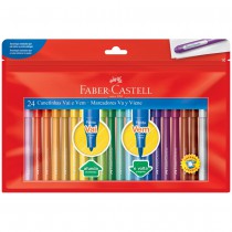 CANETINHA HIDROCOR C/24 VAI E VEM FABER CASTELL
