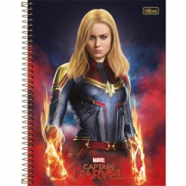 CADERNO UNIVERSITÁRIO CD 1X1 80F CAPITÃ MARVEL CP1