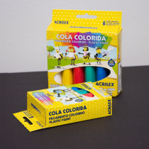 COLA COLORIDA C/6 ACRILEX