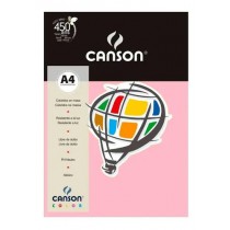 PAPEL CANSON COLOR 180G A4 10F ROSA CLARO