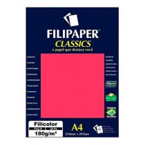 PAPEL FILICOLOR A-4 180GR C/50F PINK