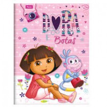CADERNO BROCH CD 1/4 48F DORA E BOTAS