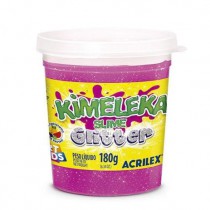 SLIME KIMELEKA GLITTER 180G ACRILEX ROSA