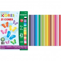 PAPEL ECOCORES 110G 21CORES C/42