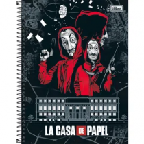 CADERNO UNIVERSITÁRIO 10X1 160F C.D LA CASA DE PAPEL TILIBRA CP1 2