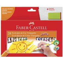 LÁPIS DE COR 24 JUMBO + APONTADOR -  FABER CASTELL          