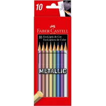 LAPIS DE COR C/10 METALLIC FABER CAST