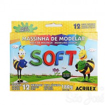 MASSINHA DE MODELAR SOFT C/12 ACRILEX