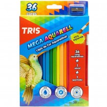 LAPIS DE COR MEGA AQUARELA C/36 TRIS
