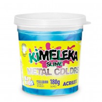 SLIME KIMELEKA 180G METALICA ACRILEX AZUL