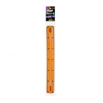 RÉGUA PLASTICA FLEXÍVEL 30CM NEON BRW LARANJA