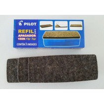 REFIL APAGADOR P/QUADRO BRANCO 150N FLIP TOP PILOT 3 UNIDADES