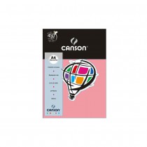 PAPEL CANSON COLOR 180G A4 10F ROSA CHICLETE