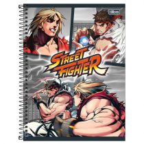 CADERNO UNIVERSITÁRIO 10X1 160F C.D STREET FIGHTER TILIBRA CP1