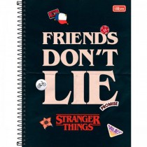 CADERNO UNIVERSITÁRIO TILIBRA  10X1 160F C.D STRANGER THINGS CP1