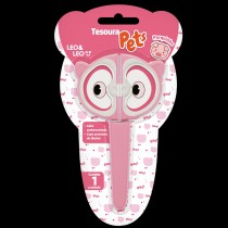 TESOURA ESCOLAR PETS LEO PORQUINHO