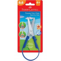 TESOURA ESCOLAR FORMATO ARCO VAI E VEM FABER CASTELL