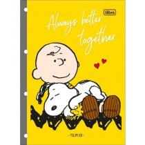 CADERNO UNIVERSITÁRIO TILIFLEX 1X1 80F SNOOPY
