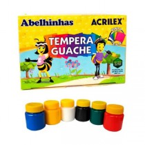 TINTA GUACHE CAIXA/6 ACRILEX