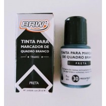 TINTA MARCADOR QUADRO BRANCO 20ML PRETO BRW