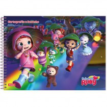 CADERNO DE DESENHO E CARTOGRAFIA ESPIRAL CD RAINBOW RUBY 96f