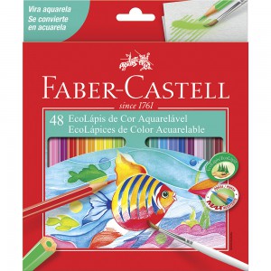 LAPIS DE COR C/48 CORES AQUARELÁVEL  FABER