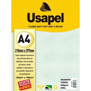 PAPEL USAPEL GRANITTO VERDE C/50 A4 180G