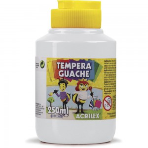 TINTA GUACHE 250ML ACRILEX BRANCO