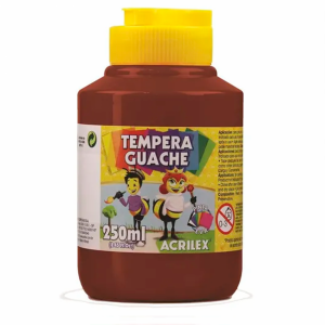 TINTA GUACHE 250ML ACRILEX MARRON