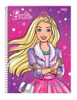 CADERNO UNIVERSITÁRIO CD 1X1 96F BARBIE DREAM
