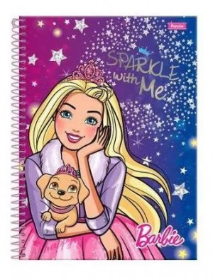 CADERNO UNIVERSITÁRIO CD 1X1 96F BARBIE DREAM
