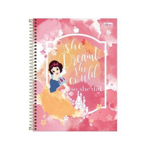 CADERNO UNIVERSITÁRIO CD 1X1 80F PRINCESS LIGHT