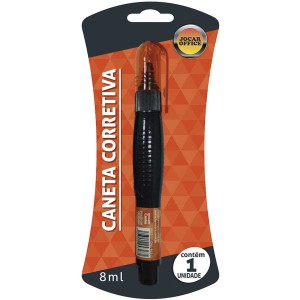 CANETA CORRETIVA 8ML BLISTER JOCAR