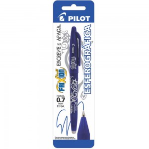 CANETA ESFEROGRÁFICA FRIXION BALL 0.7 AZUL ESCREVE APAGA PILOT