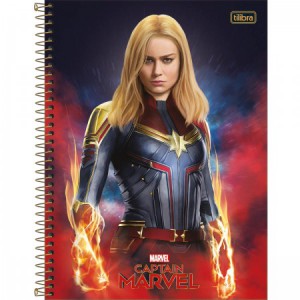 CADERNO UNIVERSITÁRIO CD 1X1 80F CAPITÃ MARVEL CP1
