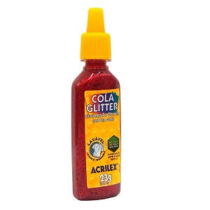 COLA GLITER ACRILEX 23G VERMELHO