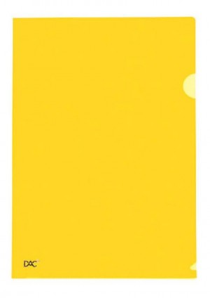 PASTA L PLÁSTICA A4 OFICIO AMARELO