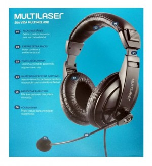 FONE COM MICROFONE P2 MULTILASER PH049 