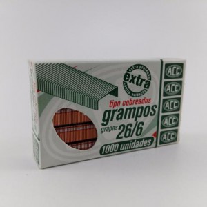 GRAMPO 26/6 COM 1000 UNIDADES TIPO COBREADOS ACC