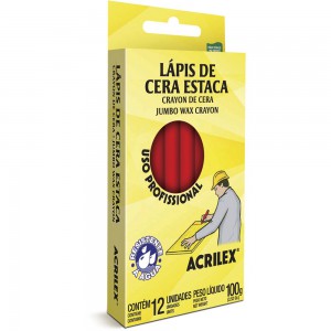 LÁPIS DE CERA ESTACA VERMELHO