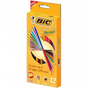 LAPIS DE COR BICOLOR 12=24 BIC
