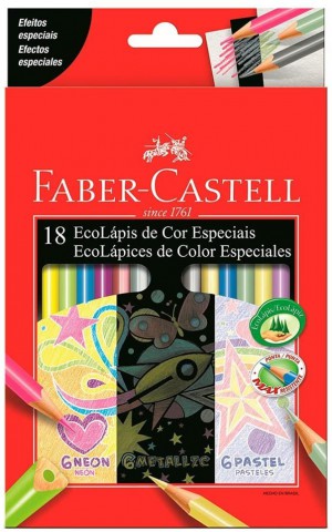 LÁPIS DE COR C/18 CORES FANTASIA FABER CASTELL