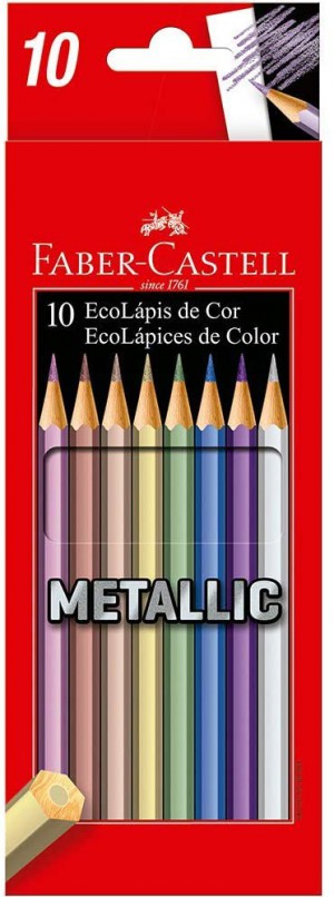 LAPIS DE COR C/10 METALLIC FABER CAST