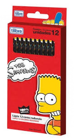 LAPIS DE COR/12 LAPIS OS SIMPSONS TILIBRA