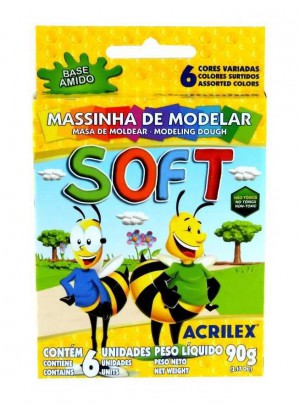 MASSINHA DE MODELAR SOFT C/12 ACRILEX