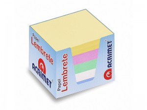 PAPEL LEMBRETE COLORIDO COM 750 FOLHAS ACRIMET