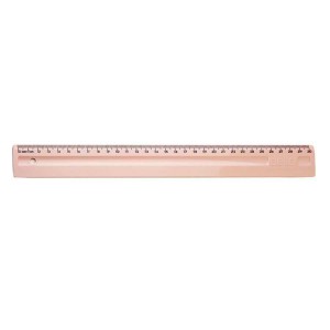 REGUA DELLO 30CM PASTEL ROSA
